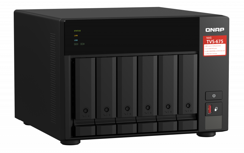 QNAP NAS strežnik za 6 diskov, 8GB ram, 2,5Gb mreža