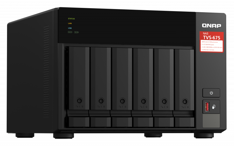 QNAP NAS strežnik za 6 diskov, 8GB ram, 2,5Gb mreža
