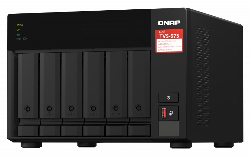 QNAP NAS strežnik za 6 diskov, 8GB ram, 2,5Gb mreža