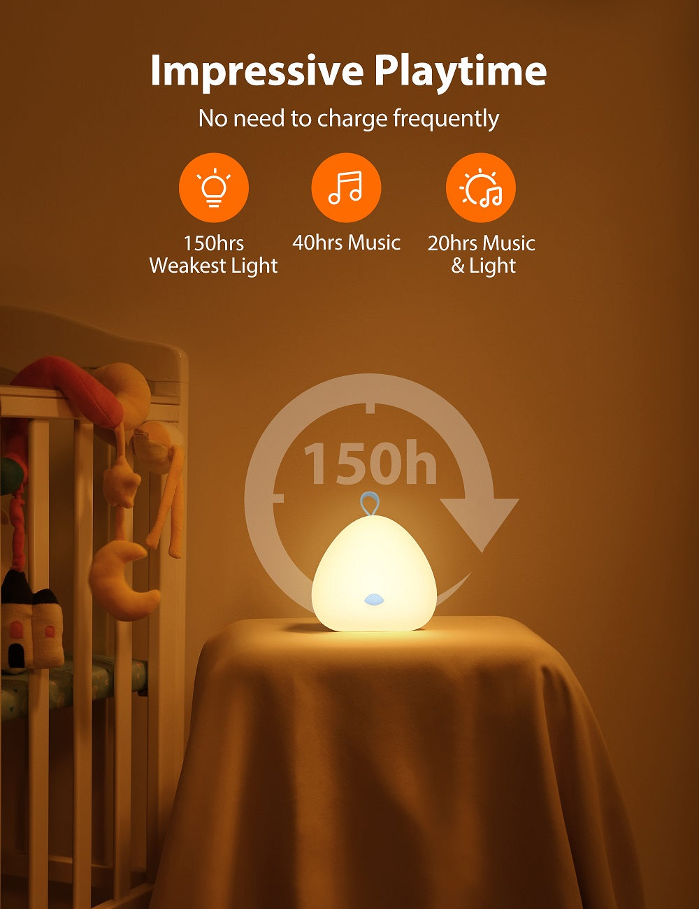 VAVA otroška nočna lučka Little Chick modra