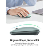 Ugreen brezžična tiha, tanka in lahka miška 2.4GHz, 400DPI zelena - box