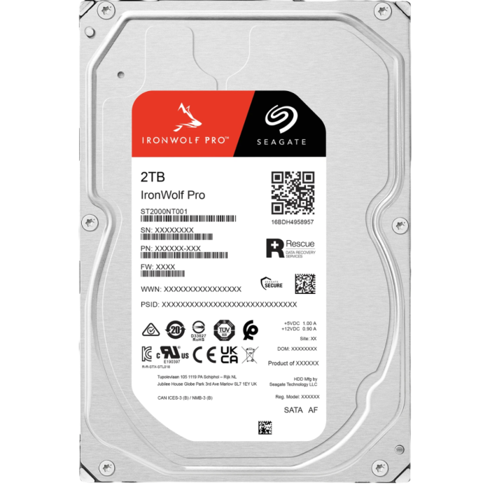 Seagate 2TB IronWolf PRO 3,5" SATA 6Gb/s 7200rpm 256MB HDD disk
