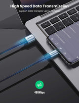 UGREEN USB A 2.0 na USB 3.0 tip C kabel 1.5m (črn) - polybag