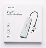 Ugreen USB 3.0 hub 3xUSB 3.0, 1xRJ45, 1xMikro USB - box