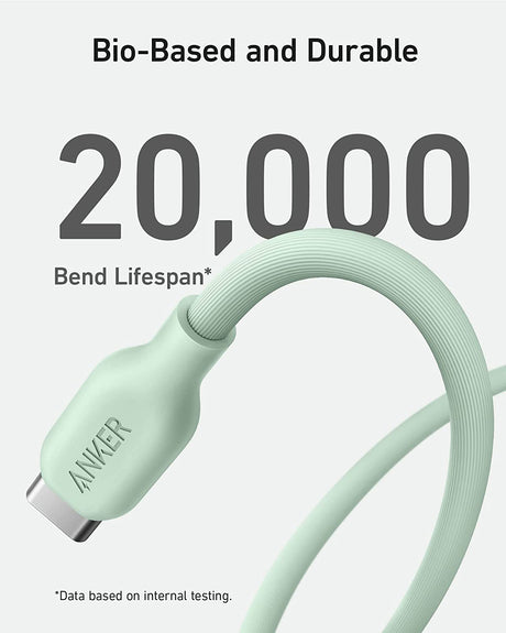 Anker 541 BIO USBC-LTG 0,9m kabel zelen