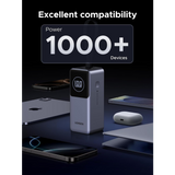 Ugreen prenosna polnilna baterija 12.000mAh, 100W z vgrajenim kablom