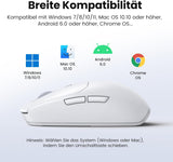 Ugreen brezžična miška 5000 DPI 2.4G+BT - bela