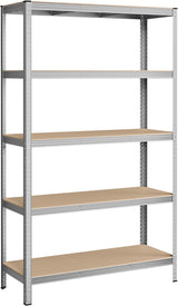 SONGMICS Regal 60 x 120 x 200 cm rjavo-srebrno,GLR060E01