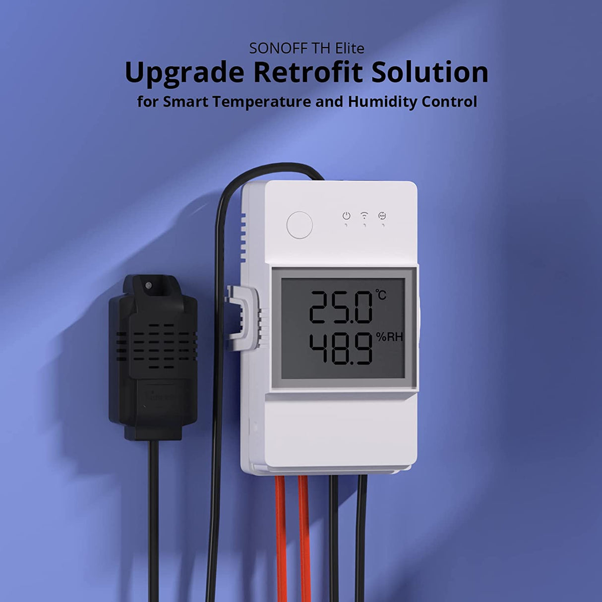 SONOFF pametno stikalo THR316D, senzor za temp. in vlažnost z LCD zaslonom, Alexa/Google Home/IFTTT, 16A Max.