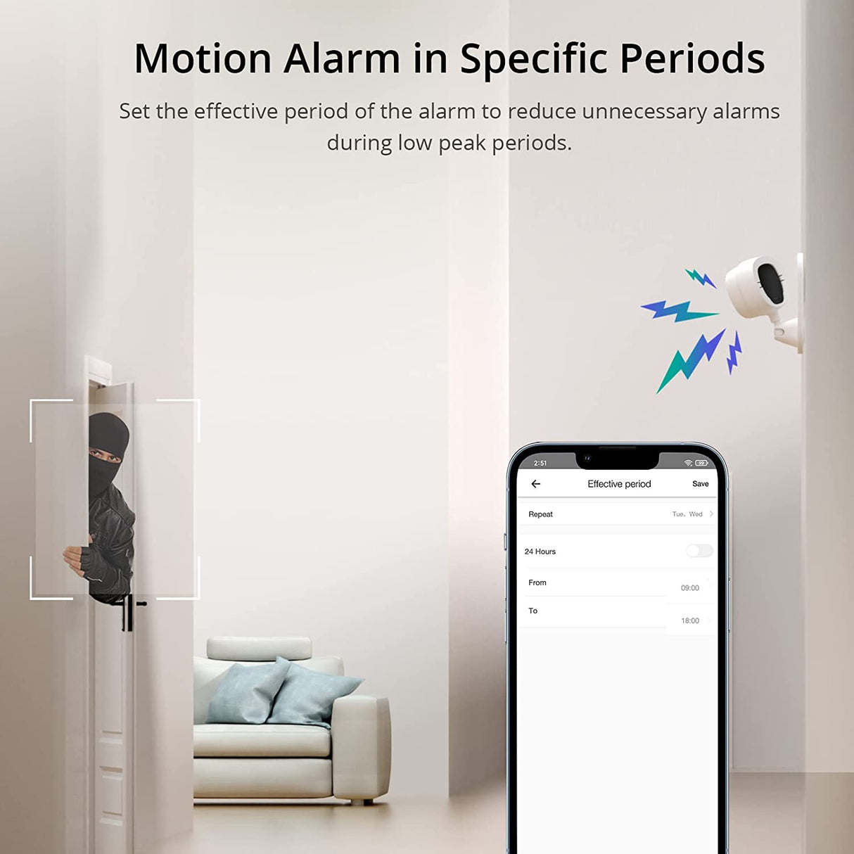 SONOFF notranja videonadzorna kamera S-CAM, 1080P, Wi-Fi