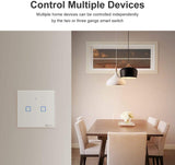 SONOFF pametno stensko stikalo Wi-Fi + RF433 dvojno T1EU2C-TX