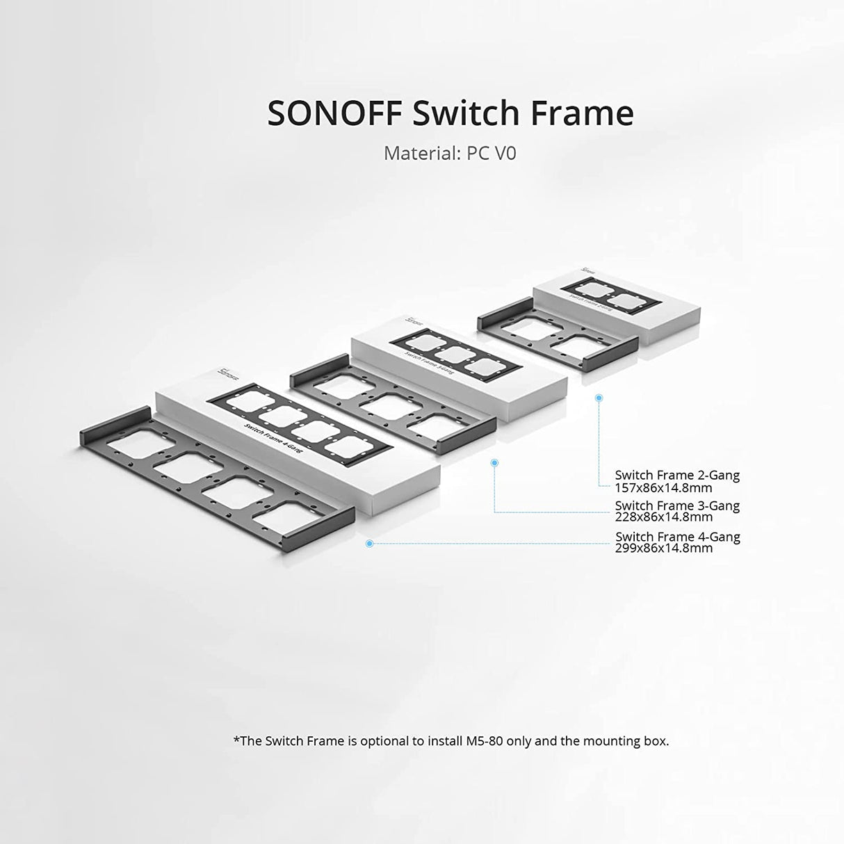 SONOFF okvir za stikala tipa M5-80, trojno