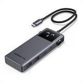 Ugreen Uno 6v1 USB-C hub z 10Gbps USB-C in USB-A ter 4K@60Hz HDMI izhodi