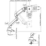 IcyBox IB-MS313-T enojni nosilec za monitor do diagonale 32 z montažo na rob mize