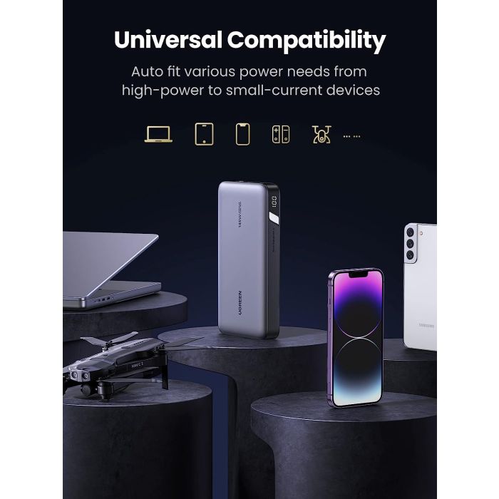 Ugreen 145W 25000mAh Prenosna baterija za prenosni računalnik s tremi vrati