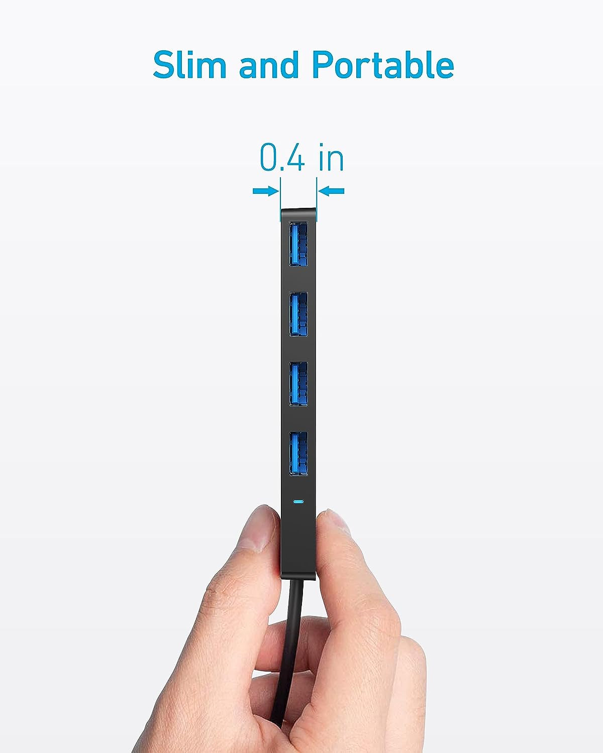 Anker Ultra Slim 4-port USB-C hub črn