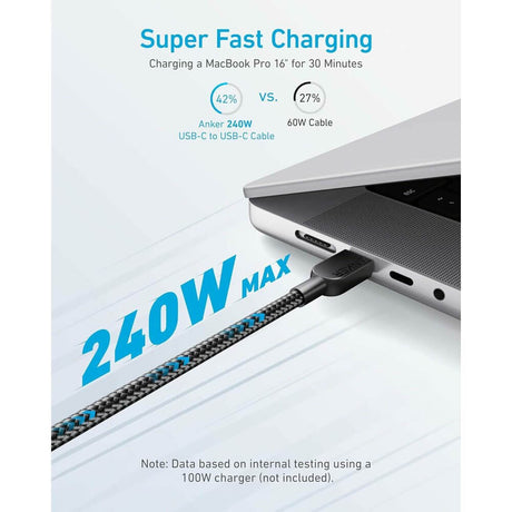 Anker 310 USB-C na USB-C kabel 240 W, 0,9m, črn