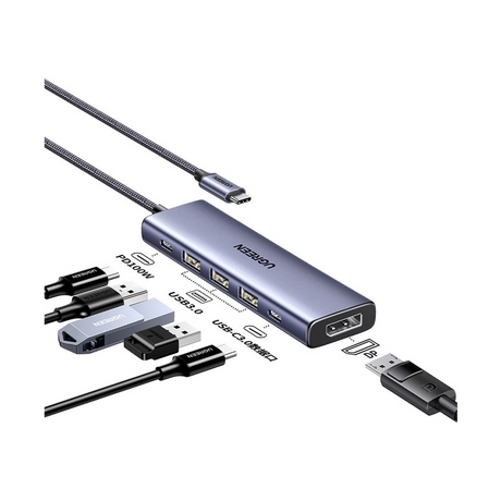 Ugreen 5-v-1 USB-C Hub (100 W PD, 4K@60Hz Displayport)