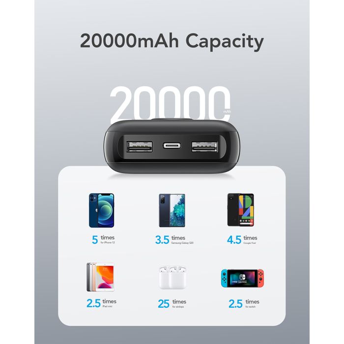 VEGER prenosna baterija L20s 20000 mAh, bela