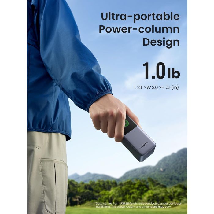 Ugreen prenosna polnilna baterija 20.000mAh, 130W s pametnim digitalnim zaslonom