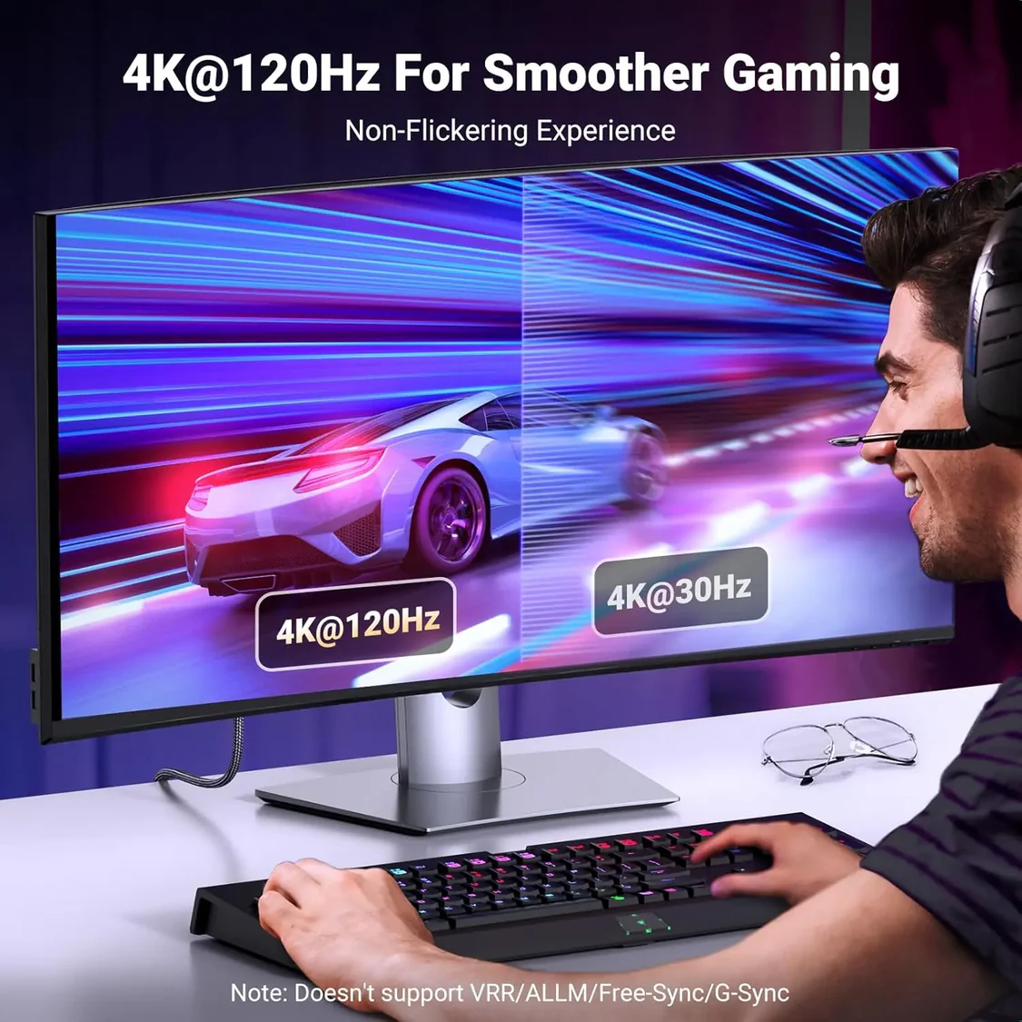 Ugreen kabel DisplayPort v HDMI 8K@60Hz - 1M