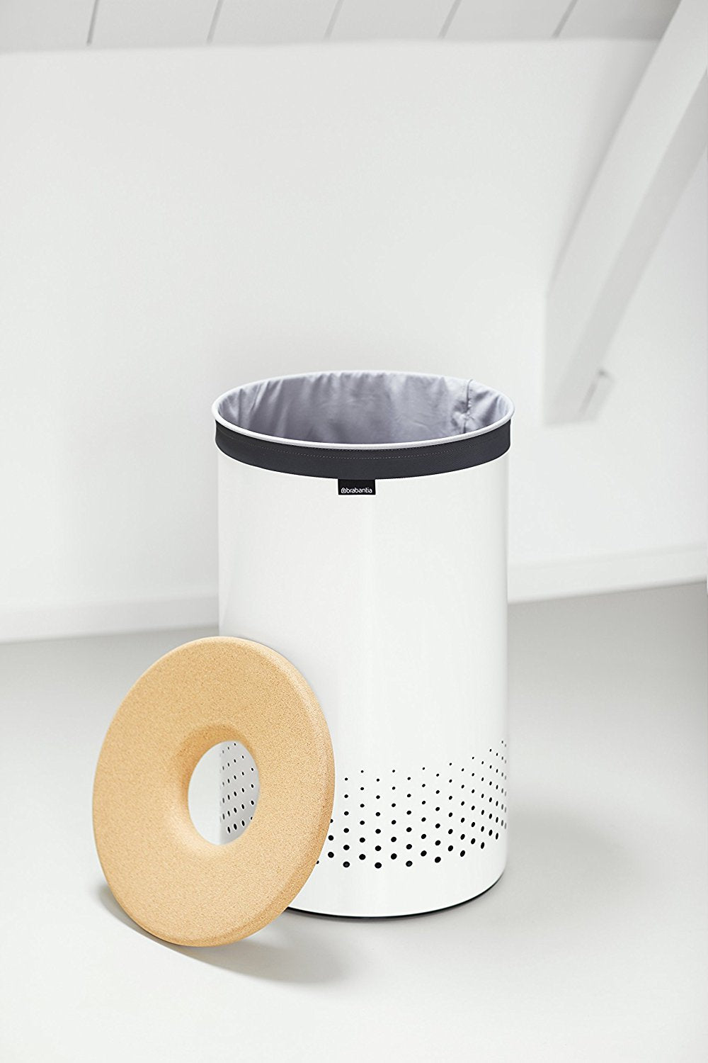 Brabantia koš za perilo 60L okrogel, bel