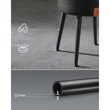 VASAGLE EKHO okrogli shranjevalni tabure z oblazinjenim sediščem