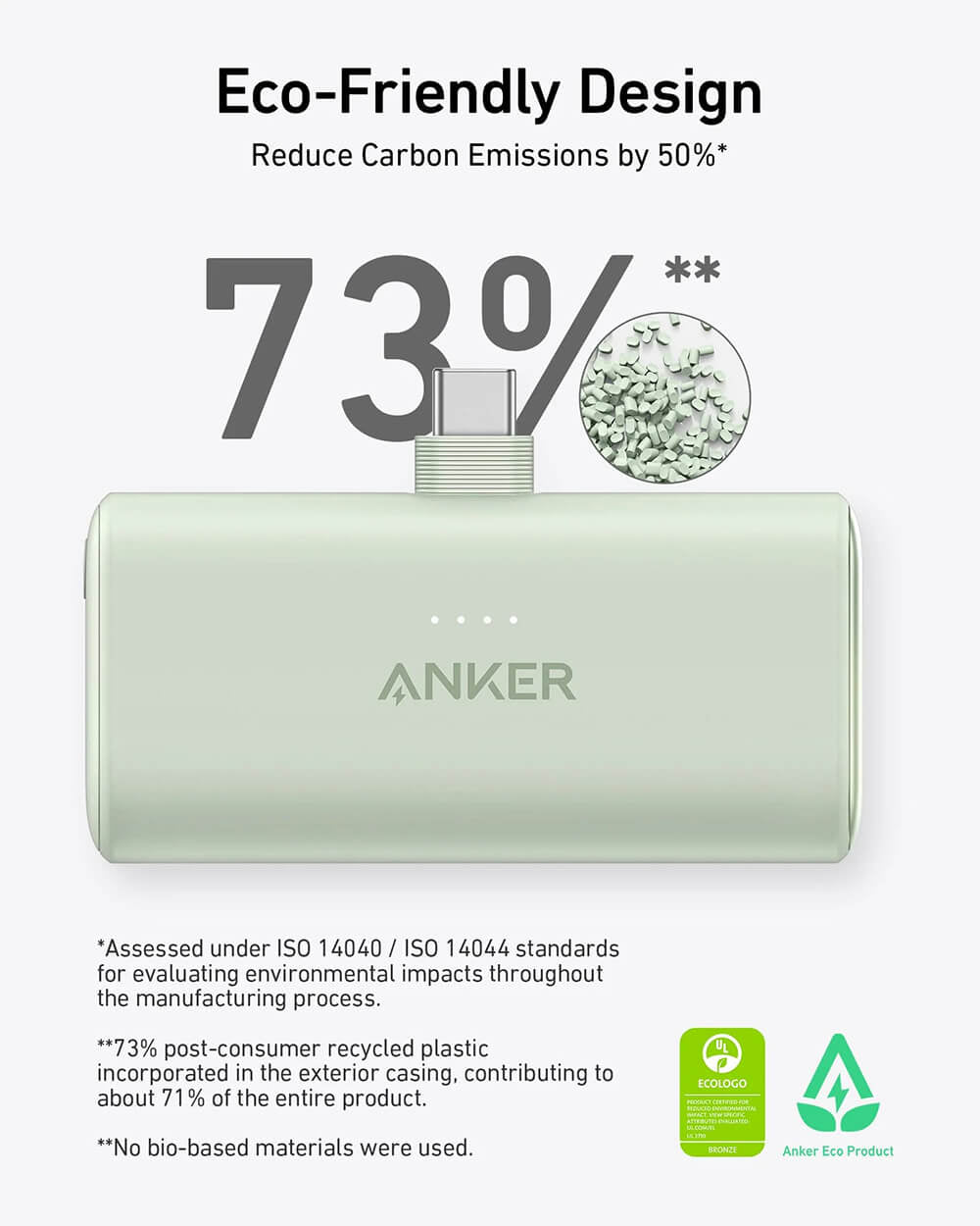 Anker Nano 5K powerbank, črn