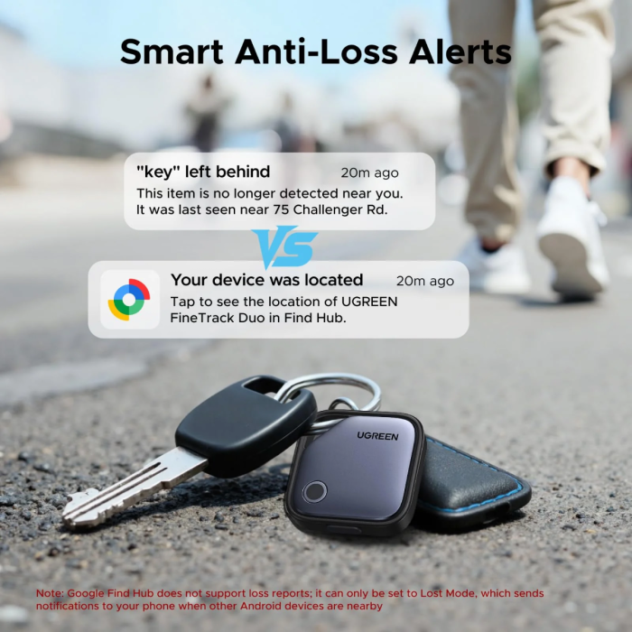 UGREEN Finder Pro bluetooth sledilnik za iOS in Android 4-kosi