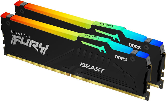 Kingston Fury Beast RGB 64GB Kit (2x32GB) DDR5-5600 DIMM, CL36, 1.25V