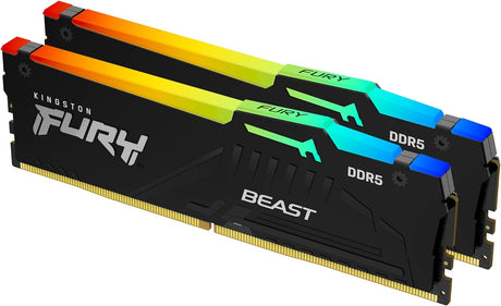 Kingston Fury Beast RGB 32GB Kit (2x16GB) DDR5-6000 DIMM CL30, 1.4V
