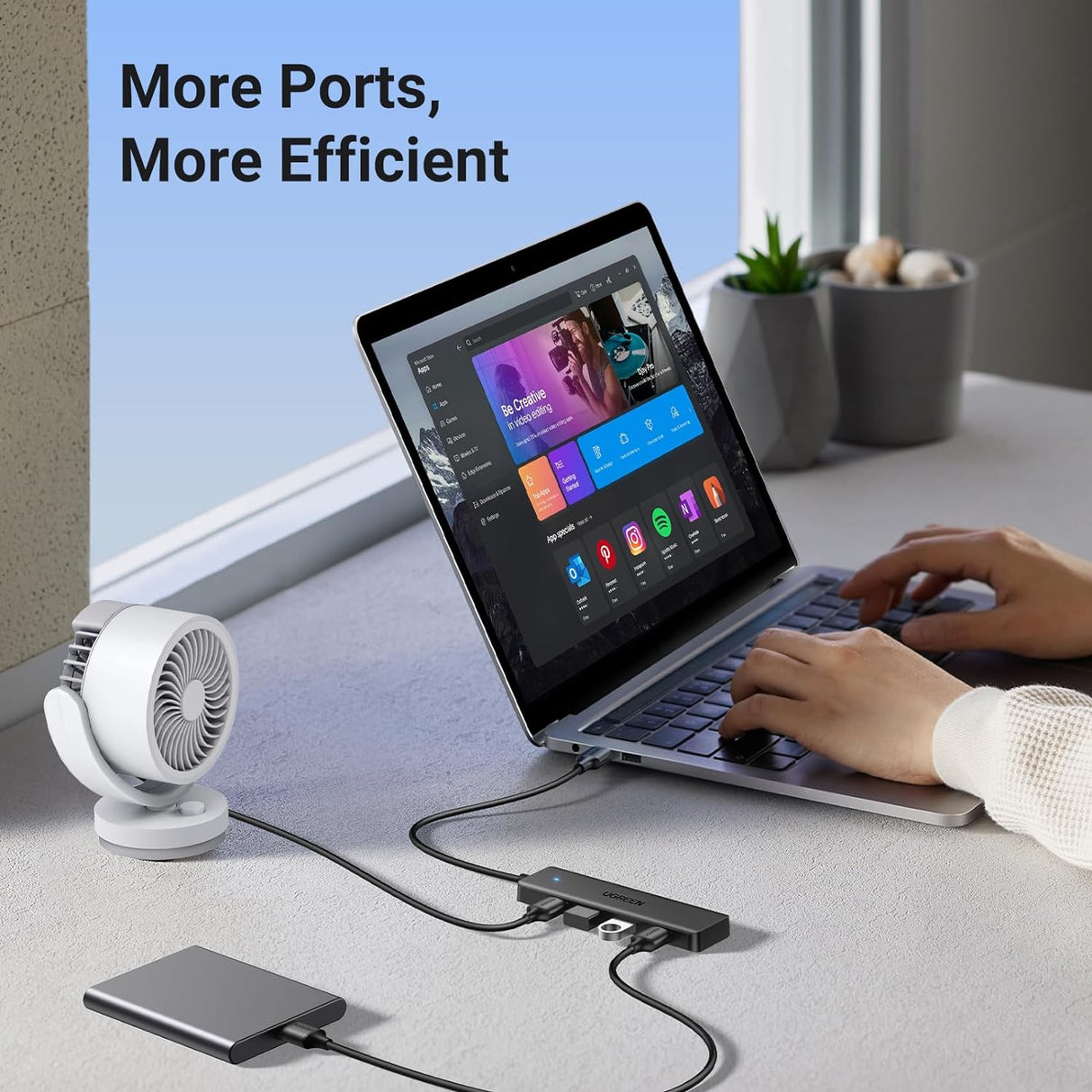 Ugreen USB 3.0 Hub s 4x USB-A priključki