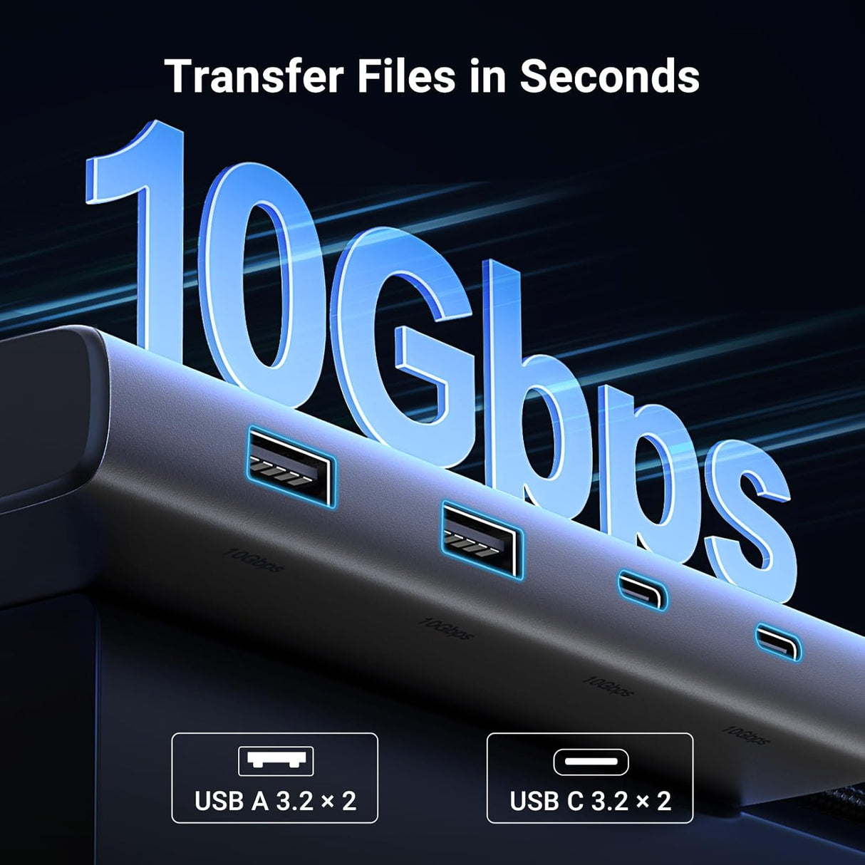 UGREEN 8v1 USB-C 4K priklopna postaja s 100W PD vhodom
