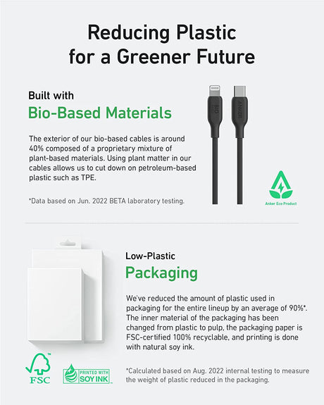 Anker 543 BIO USBC-USBC 0,9m kabel črn