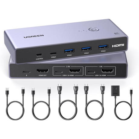 Ugreen USB 3.0 KVM stikalo za upravljanje 2 računalnikov