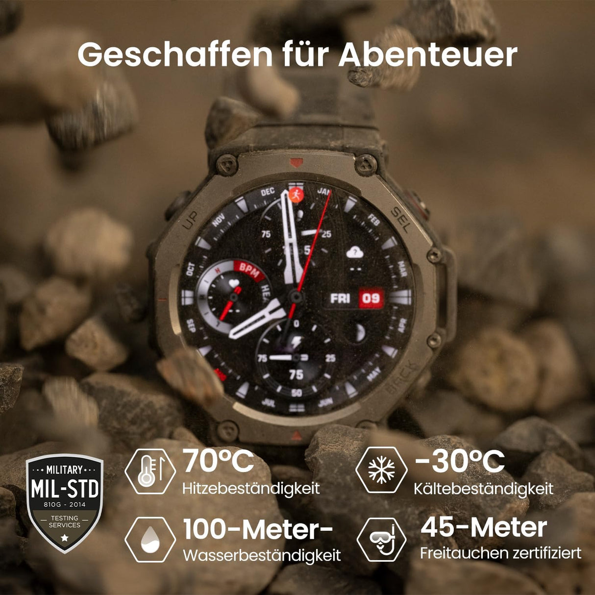Amazfit T-REX 3 pametna ura, siva
