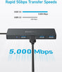 Anker Ultra Slim 4-port USB-C hub črn