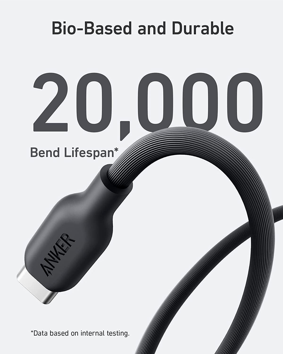 Anker 543 BIO USBC-USBC 0,9m kabel črn