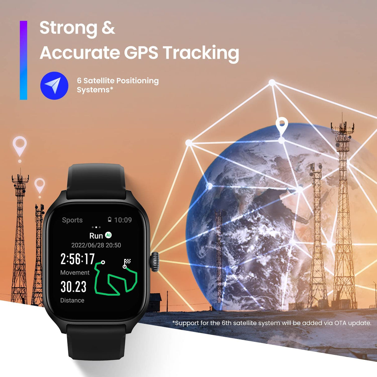 Amazfit GTS4 pametna ura, roza