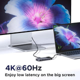 Ugreen Uno 6v1 USB-C hub z 10Gbps USB-C in USB-A ter 4K@60Hz HDMI izhodi