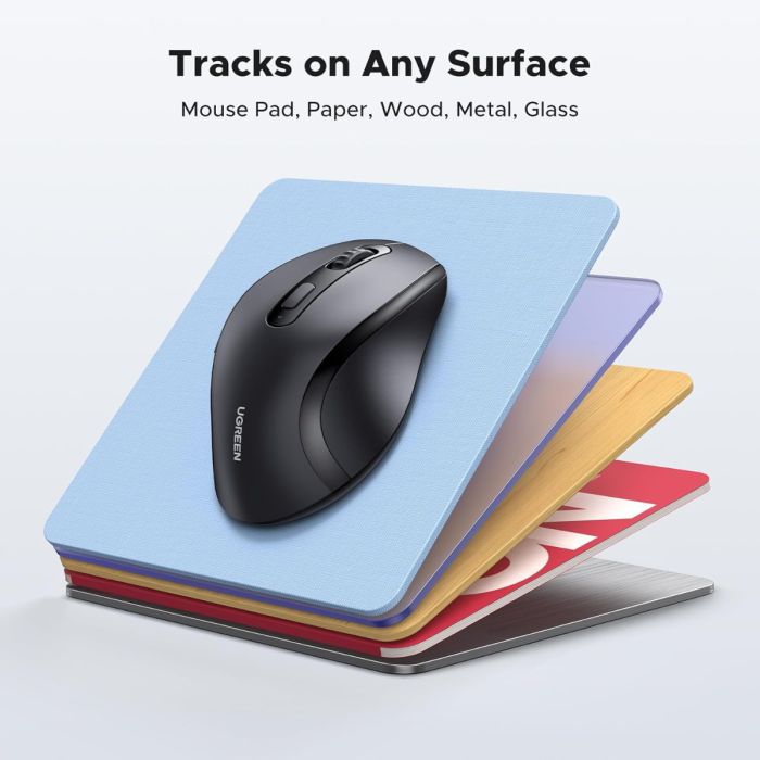 Ugreen ergonomska brezžična miška s stranskimi gumbi
