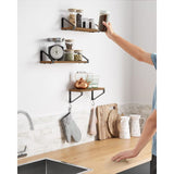 VASAGLE stenske police v industrijskem slogu