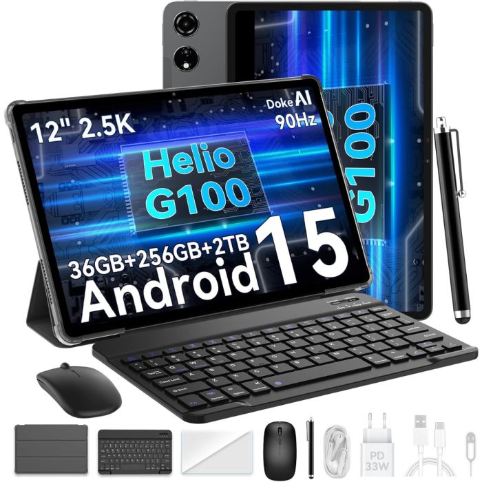 Blackview MEGA 3 12" 12GB+256GB LTE, komplet tipk.+miška siva