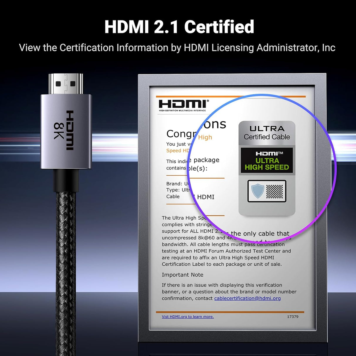 Ugreen 8K Ultra HDMI 2.1 kabel - 1M