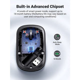 Ugreen brezžična tiha, tanka in lahka miška 2.4GHz, 400DPI črna - box