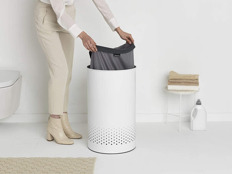 Brabantia koš za perilo 60L okrogel, bel
