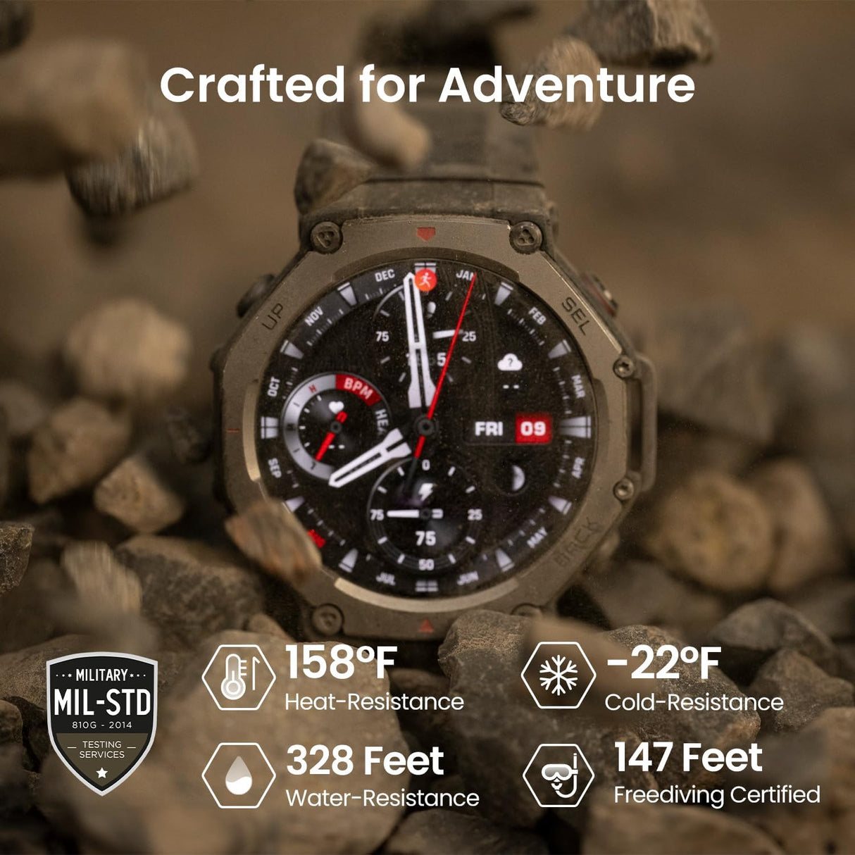 Amazfit T-REX 3 pametna ura, oranžna