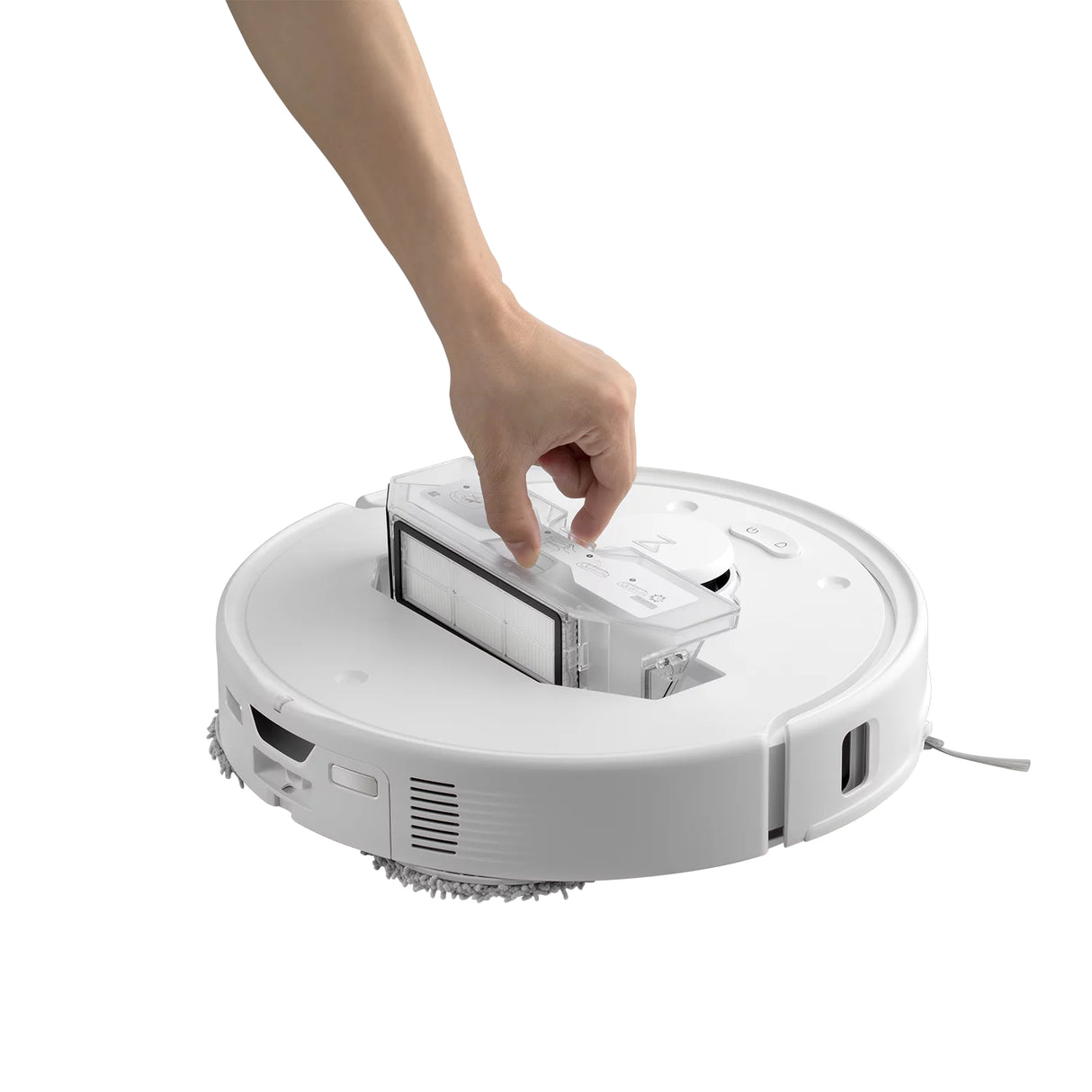 Roborock Qrevo Curv 5A1 robotski sesalnik s samopraznilno postajo, bel