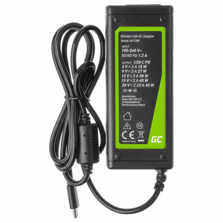 Napajalnik Green Cell USB-C 45W za prenosnike, tablice in telefone