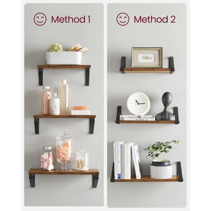 VASAGLE stenske police v industrijskem slogu